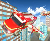 Flying Fire Truck Driving Sim