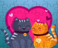 Play Cats Love Jigsaw now!