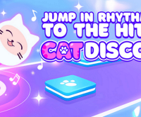 Play Jump in Rhythm to the Hit! Cat Disco! now!